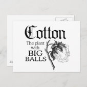 大きなボールで植物を綿花で覆う ポストカード (正面/裏面)