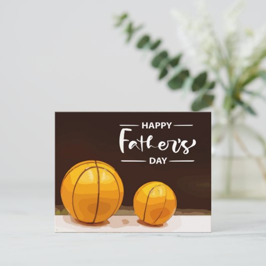 大きなボールと小さなボールを持つバスケットボール父の日 (スタンド正面)