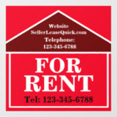 大きなボールドのレンタル用カスタム不動産 ウィンドウサイン (シート)