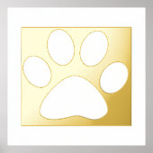 大きなポープリントパターンベッドルームギフトデコークラス 箔ポスター (正面)