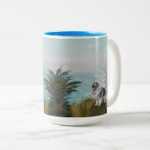 大きなマグカップとキーソン ツートーンマグカップ (正面右)