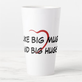 大きなマグカップと大きな抱擁 カフェラテマグ