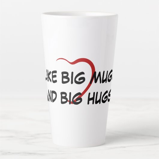 大きなマグカップと大きな抱擁 カフェラテマグ (正面)