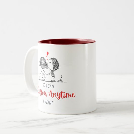 大きなマグキスが欲しいときはいつでも、私があなたを選べる ツートーンマグカップ (正面左)
