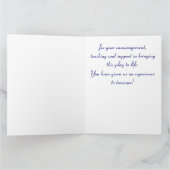 大きなマスクを使った演劇先生に感謝 サンキューカード (内部)