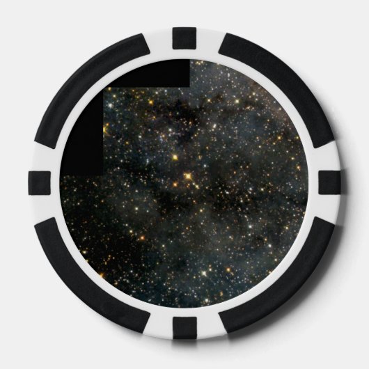 大きなマゼランに輝く星の群れ ポーカーチップ (正面)