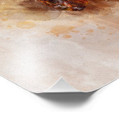 大きなマネ水色のオスのライオンポートレート フォトプリント            (角)