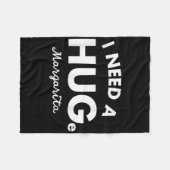 大きなマルガリータシャツおもしろいCinco De Mayoが必要 フリースブランケット (正面(横))