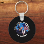 大きなミス恋しく思トランプのショットを試した キーホルダー (正面)