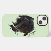 大きなムンスターレンダーとキジ     iPhoneケース (裏面横)
