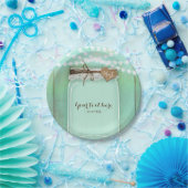 大きなメイスンジャー&ライツミント素朴ズ結婚 ペーパープレート (パーティー)