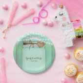 大きなメイスンジャー&ライツミント素朴ズ結婚 ペーパープレート (パーティー)