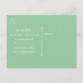 大きなメイソンジャー ミント + ライト ラスティック セーブ・ザ・デート 案内ポストカード (裏面)