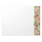 大きなメモ帳に収まった牡丹 ノートパッド (正面)