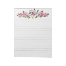 大きなメモ帳の彫刻バラ ノートパッド