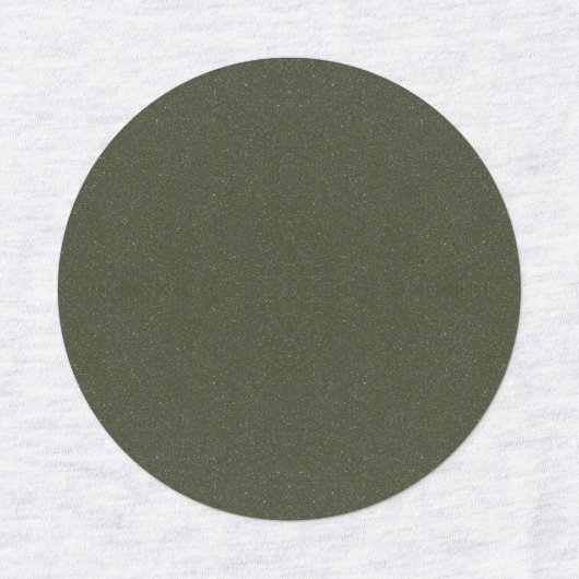 大きなモスグリーンのテクスチャ付き丸いステッカー – カスタム ラベル (デザイン1)