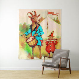 大きなヤギの小さなヤギミュージシャン タペストリー