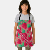大きなラズベリー幾何パタカラフルーン エプロン (インサイチュ)