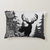 大きなラックが森から出る鹿 アクセントクッション (裏面)