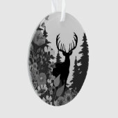 大きなラックが森から出る鹿 オーナメント (正面)