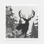 大きなラックが森から出る鹿 スタンダードランチョンナプキン (正面)