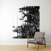 大きなラックが森から出る鹿 タペストリー (インサイチュ)