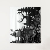 大きなラックが森から出る鹿 タペストリー (正面)