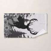 大きなラックが森から出る鹿 バスタオルセット (ハンドタオル)