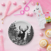 大きなラックが森から出る鹿 ペーパープレート (パーティー)