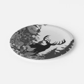 大きなラックが森から出る鹿 ペーパープレート (アングル)