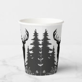 大きなラックが森から出る鹿 紙コップ (右)