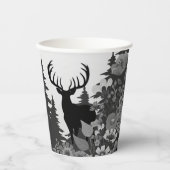 大きなラックが森から出る鹿 紙コップ (正面)
