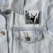 大きなラックが森から出る鹿 缶バッジ (インサイチュ)