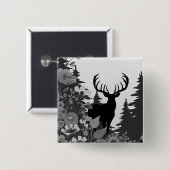 大きなラックが森から出る鹿 缶バッジ (正面&裏面)