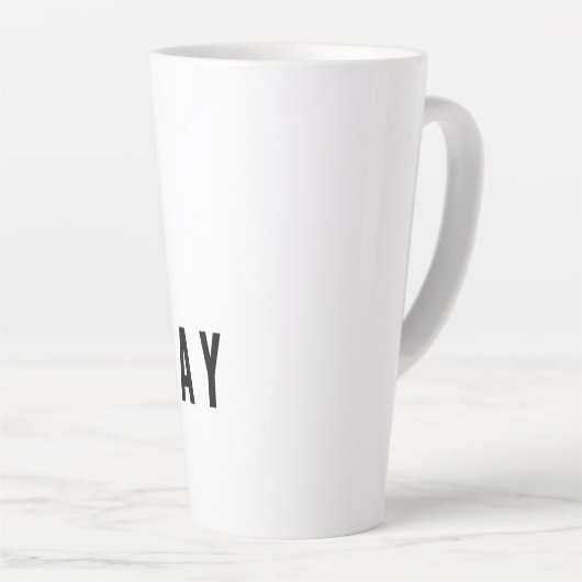 大きなラテマグとキリスト書教のマグ カフェラテマグ (右アングル)