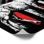 大きなラバ鹿ハンターアメリカ国旗のシャツ ポスター (角)