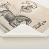 大きなリボンを飛び越えるサーカスのパフォーマー シェルパブランケット (3/4)