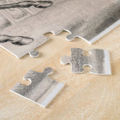 大きなリボンを飛び越えるサーカスのパフォーマー ジグソーパズル (側面)