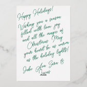 大きなリボン ホリデー カード (裏面)