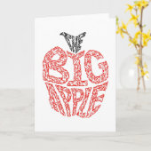 大きなリンゴ カード (黄色い花)