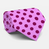 大きなレトロなドット – 蘭の背景の梅 ネクタイ (ロール)