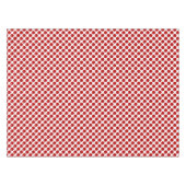 大きなレトロドット赤と白- テーブルクロス (正面(横))