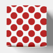 大きなレトロドット赤と白- フェイバーボックス (上部)