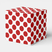 大きなレトロドット赤と白- フェイバーボックス (裏面サイド)