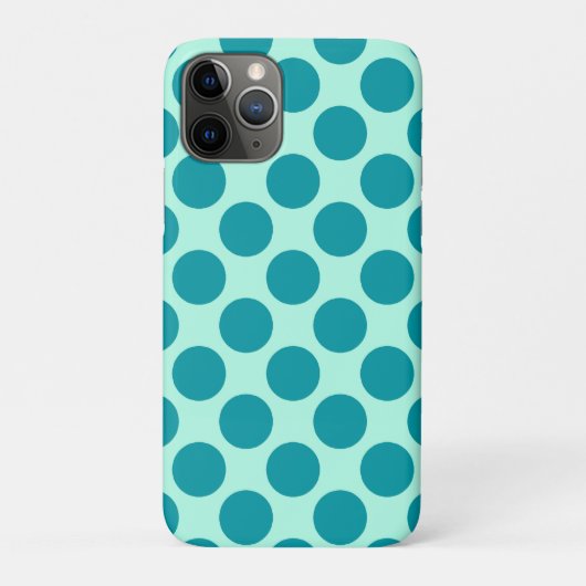 大きなレトロドット – アクアとターコイズ Case-Mate iPhoneケース (裏)