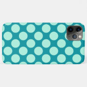 大きなレトロドット – ターコイズとアクア Case-Mate iPhoneケース (裏面(横))