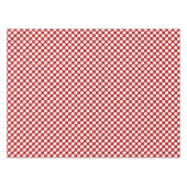 大きなレトロドット – 白と赤 テーブルクロス (正面(横))