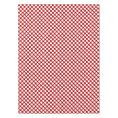 大きなレトロドット – 白と赤 テーブルクロス (正面)