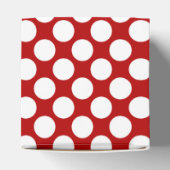 大きなレトロドット – 白と赤 フェイバーボックス (上部)