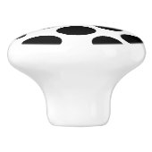 大きなレトロドット – 白黒 セラミックノブ (側面)